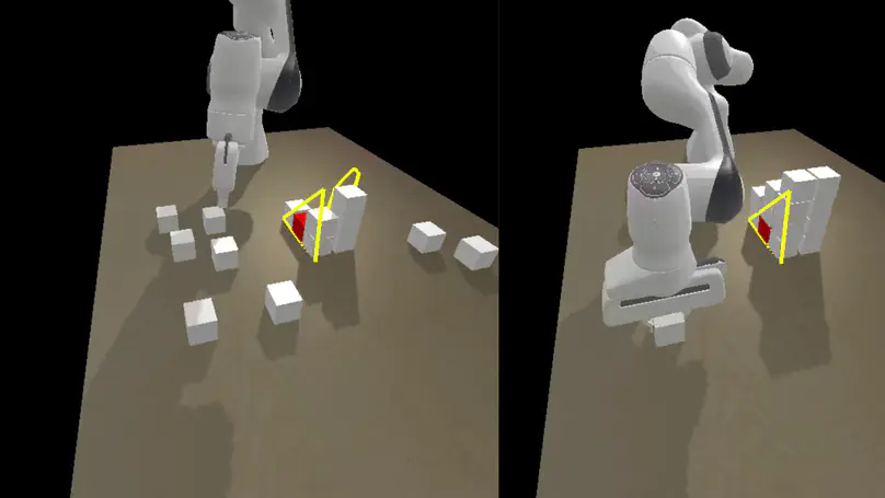Learn2Assemble with structured representations and search for robotic architectural construction